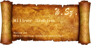 Willner Szabina névjegykártya